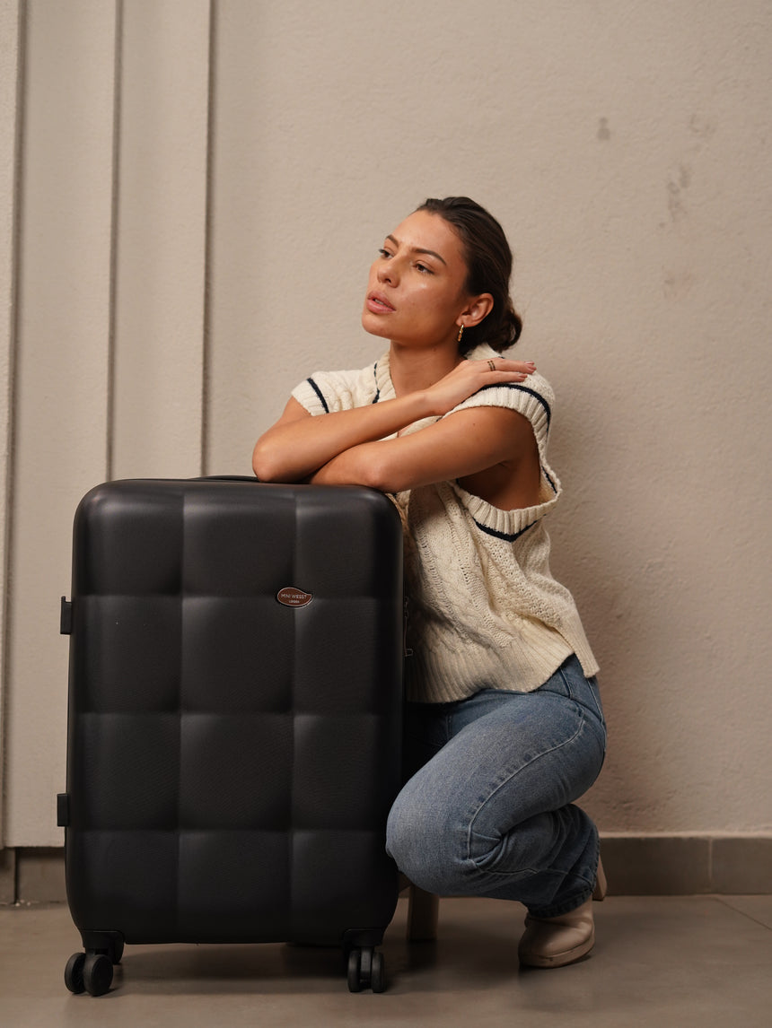 Marvel Check In  Black Medium