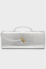 Elena Silver Clutch