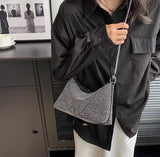 Silver Audrey  Rhinestone Clutch