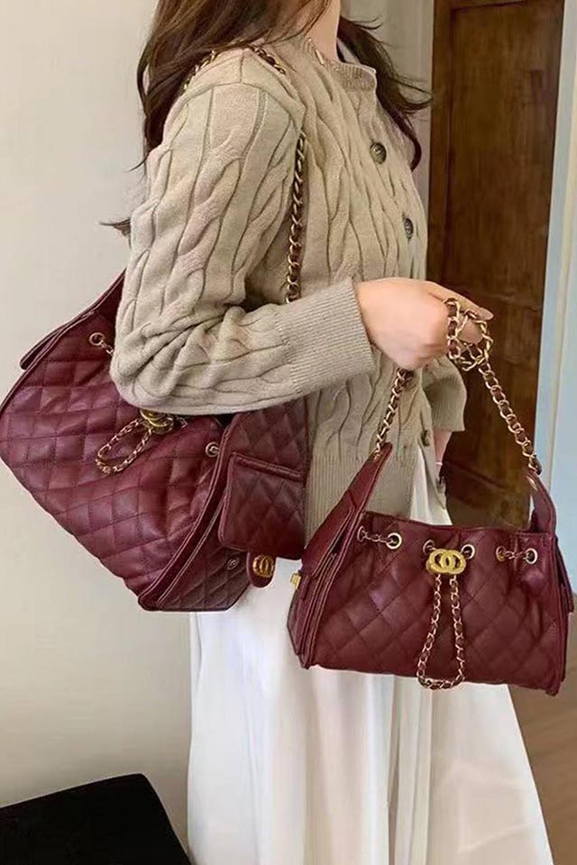 Dylan Maroon Handbag
