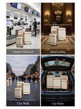 Wanderlust Beige Set Of Small & Medium Luggage