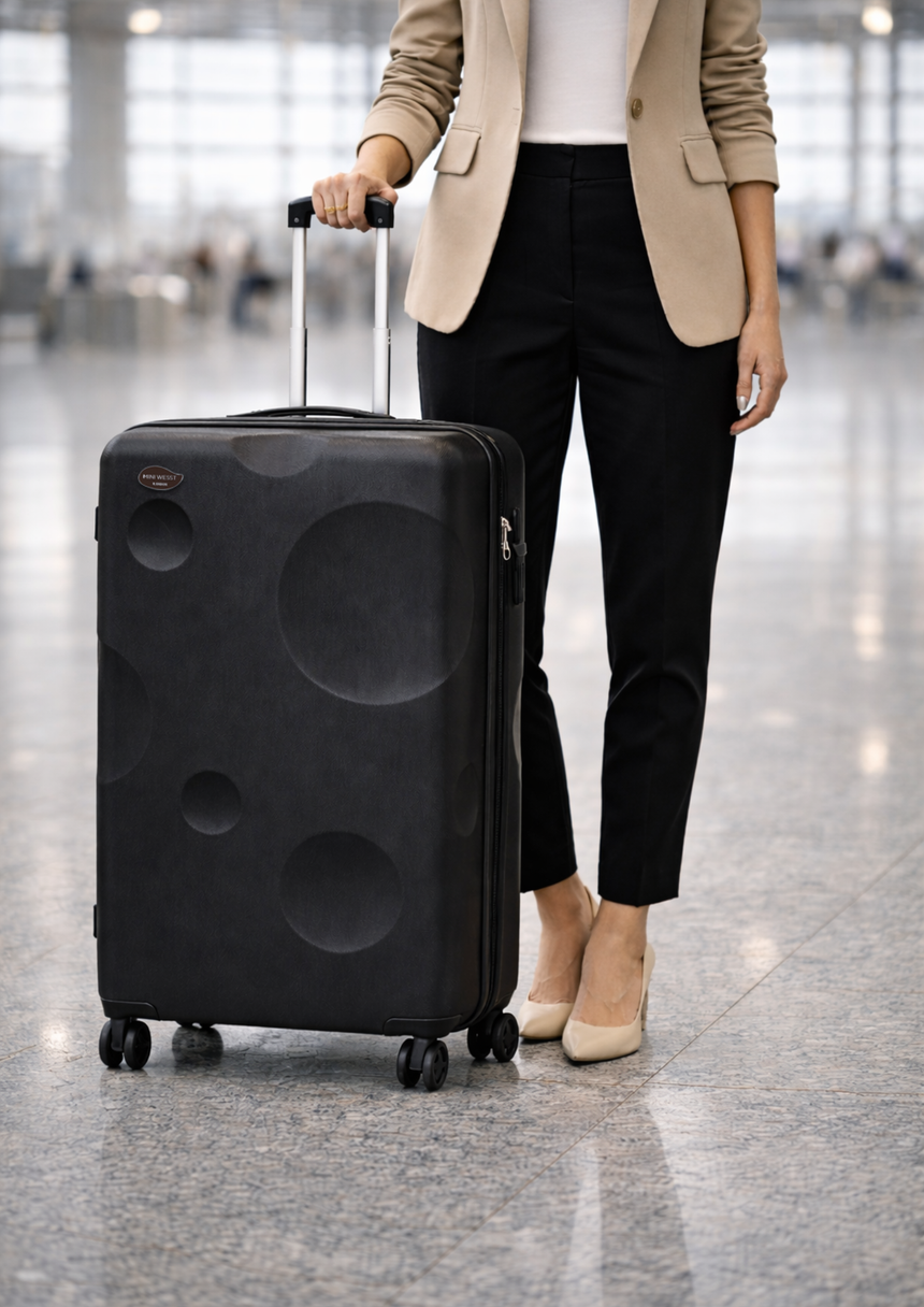 The Moon Check In Black Medium Luggage