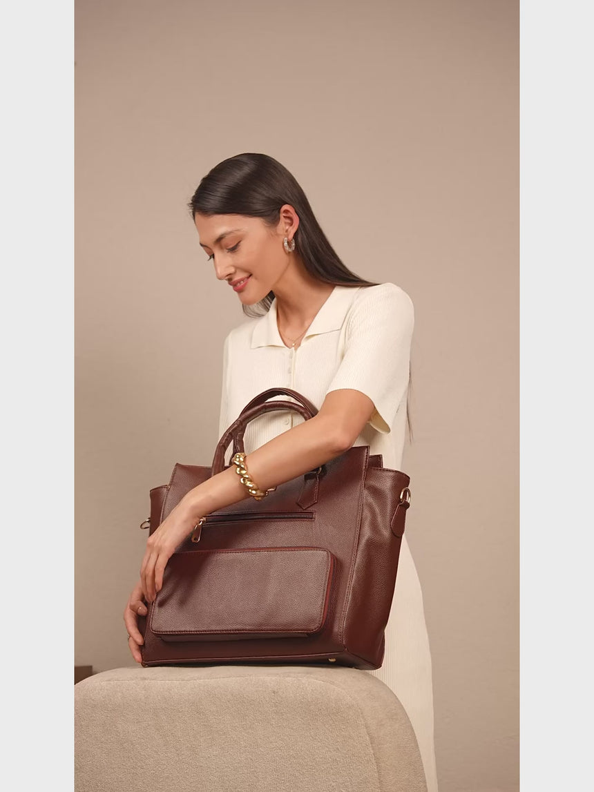 Hilary Black Classic Lunch Tote Bag