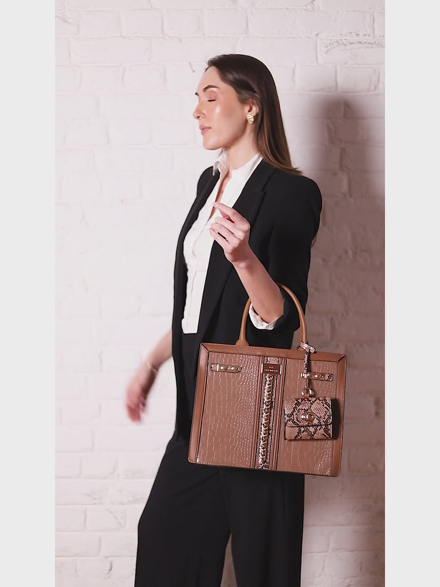 Broadway Luxe White London Tote