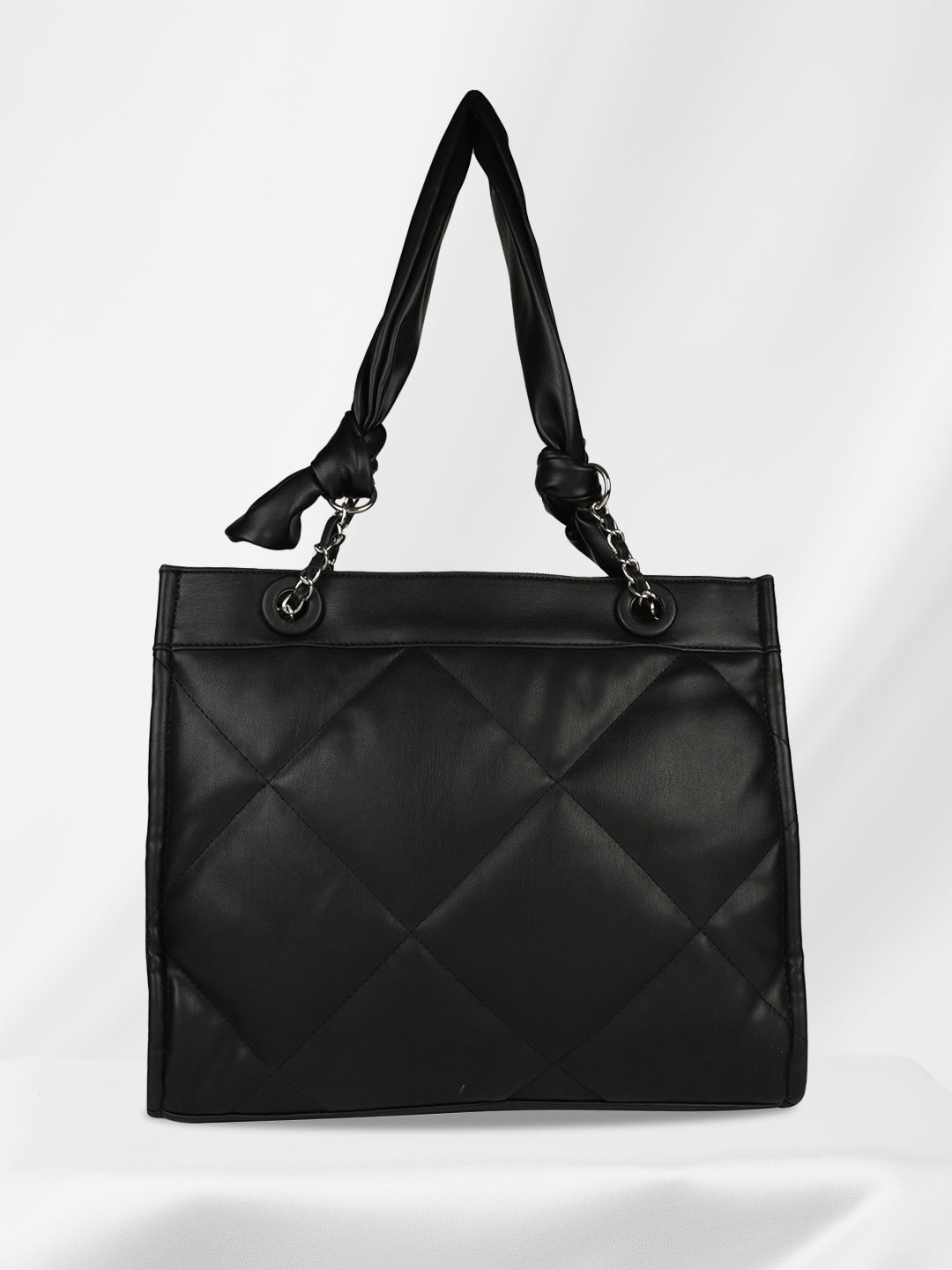 MINI WESST Women's Black Tote Bag(MWTB032BL)