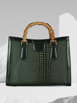 Women's Green Handheld Bag