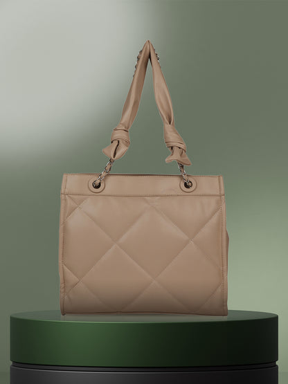 MINI WESST Women's Beige Tote Bag(MWTB033BE)