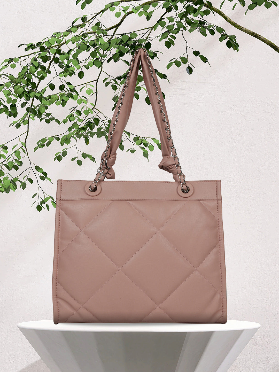 MINI WESST Women's Pink Tote Bag(MWTB034PK)