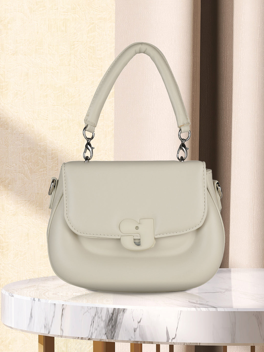 MINI WESST Women's White Sling Bag(MWHB120WT)