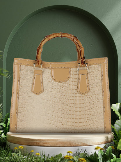 MINI WESST Women's Beige Handheld Bag(MWHB117BE)