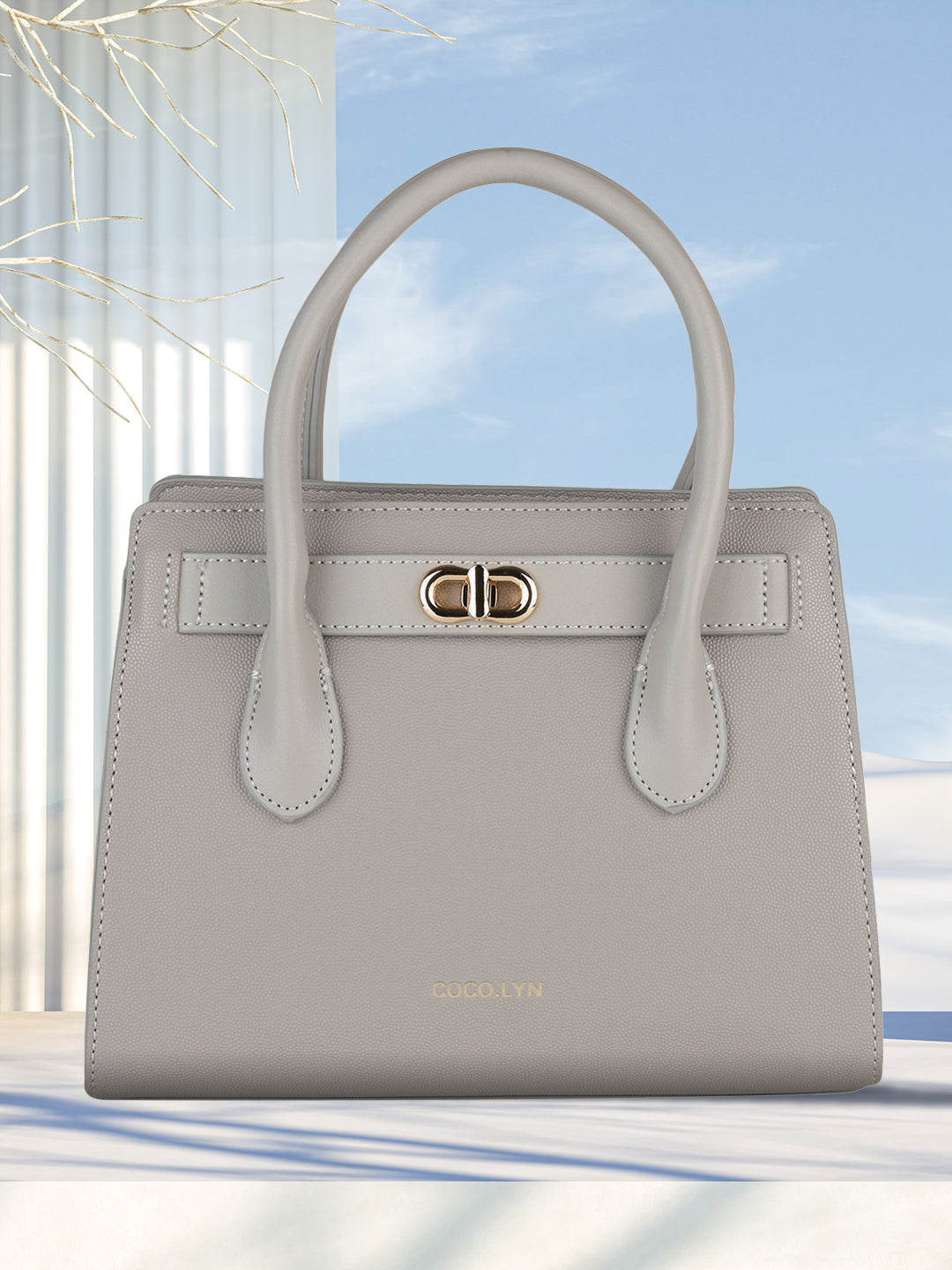MINI WESST Women's Grey Handheld Bag(MWHB107GY)