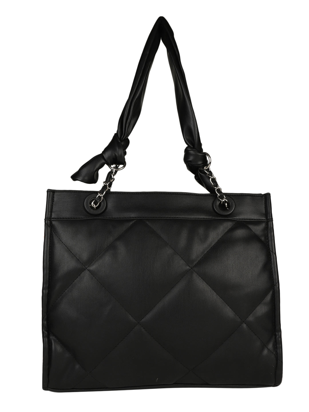 MINI WESST Women's Black Tote Bag(MWTB032BL)