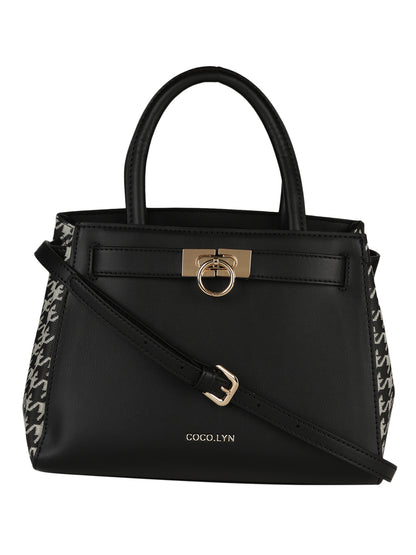 MINI WESST Women's Black Handheld Bag(MWHB110BL)