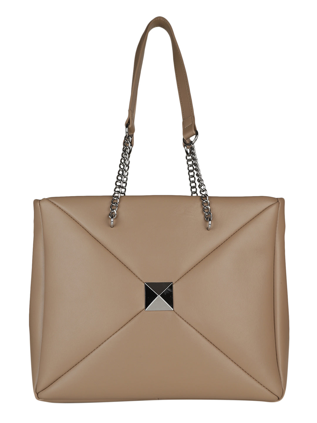 MINI WESST Women's Beige Tote Bag(MWTB038BE)
