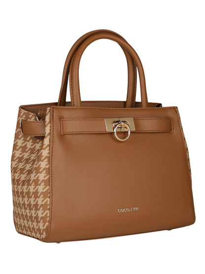 MINI WESST Women's Brown Handheld Bag(MWHB111BR)