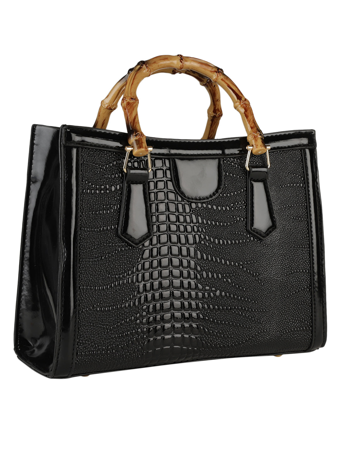 MINI WESST Women's Black Handheld Bag(MWHB114BL)