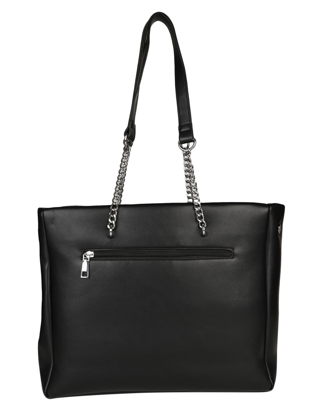 MINI WESST Women's Black Tote Bag(MWTB037BL)