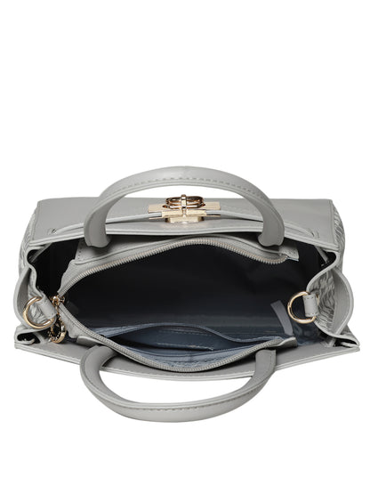 MINI WESST Women's Grey Handheld Bag(MWHB112GY)