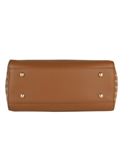 MINI WESST Women's Brown Handheld Bag(MWHB111BR)