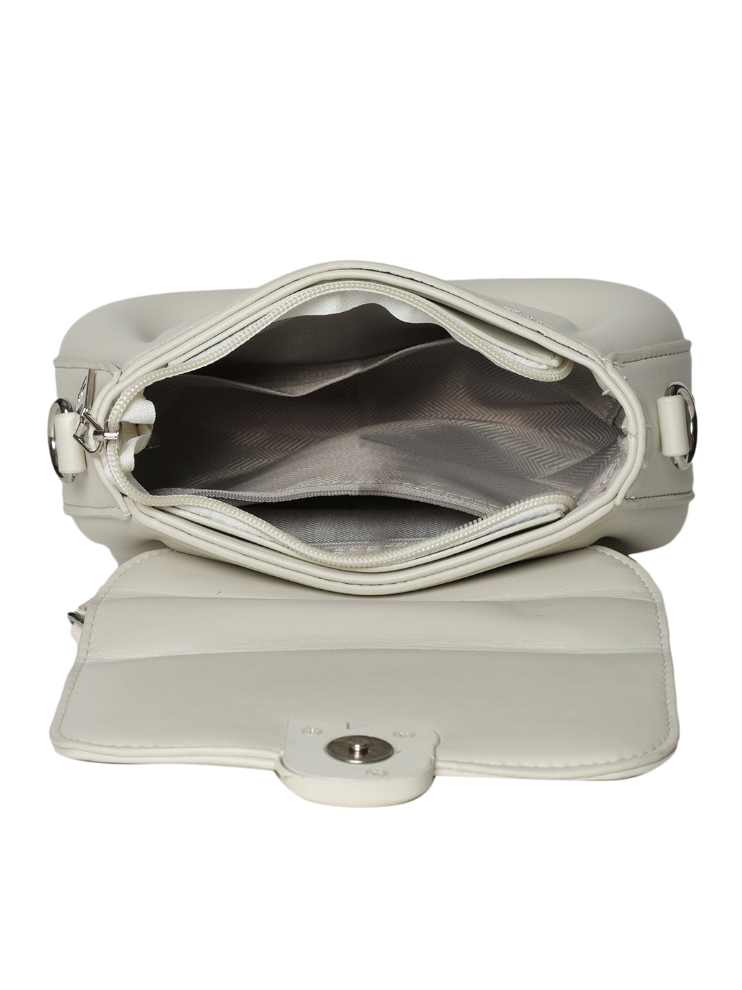MINI WESST Women's White Sling Bag(MWHB120WT)