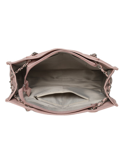 MINI WESST Women's Pink Tote Bag(MWTB034PK)