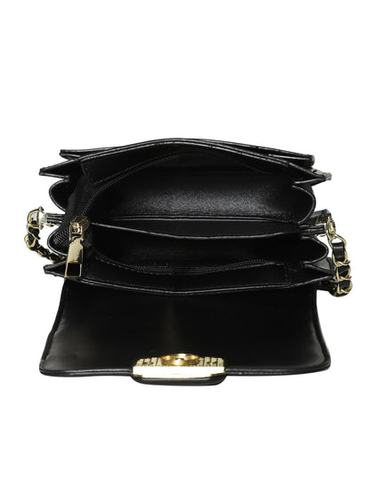 MINI WESST Women's Black Sling Bag(MWHB122BL)