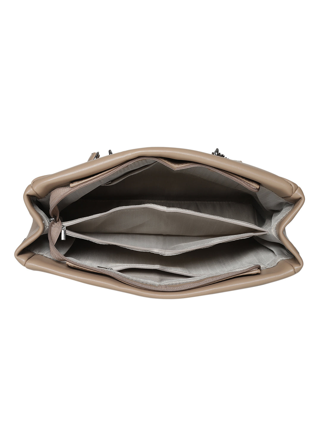 MINI WESST Women's Beige Tote Bag(MWTB038BE)