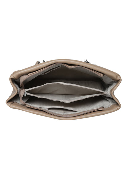 MINI WESST Women's Beige Tote Bag(MWTB038BE)
