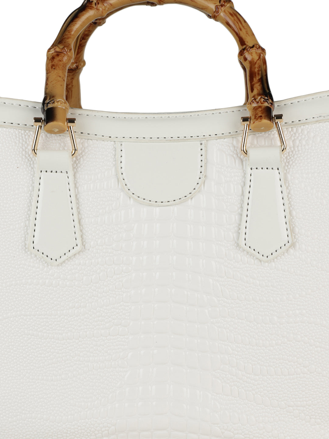 MINI WESST Women's White Handheld Bag(MWHB115WT)