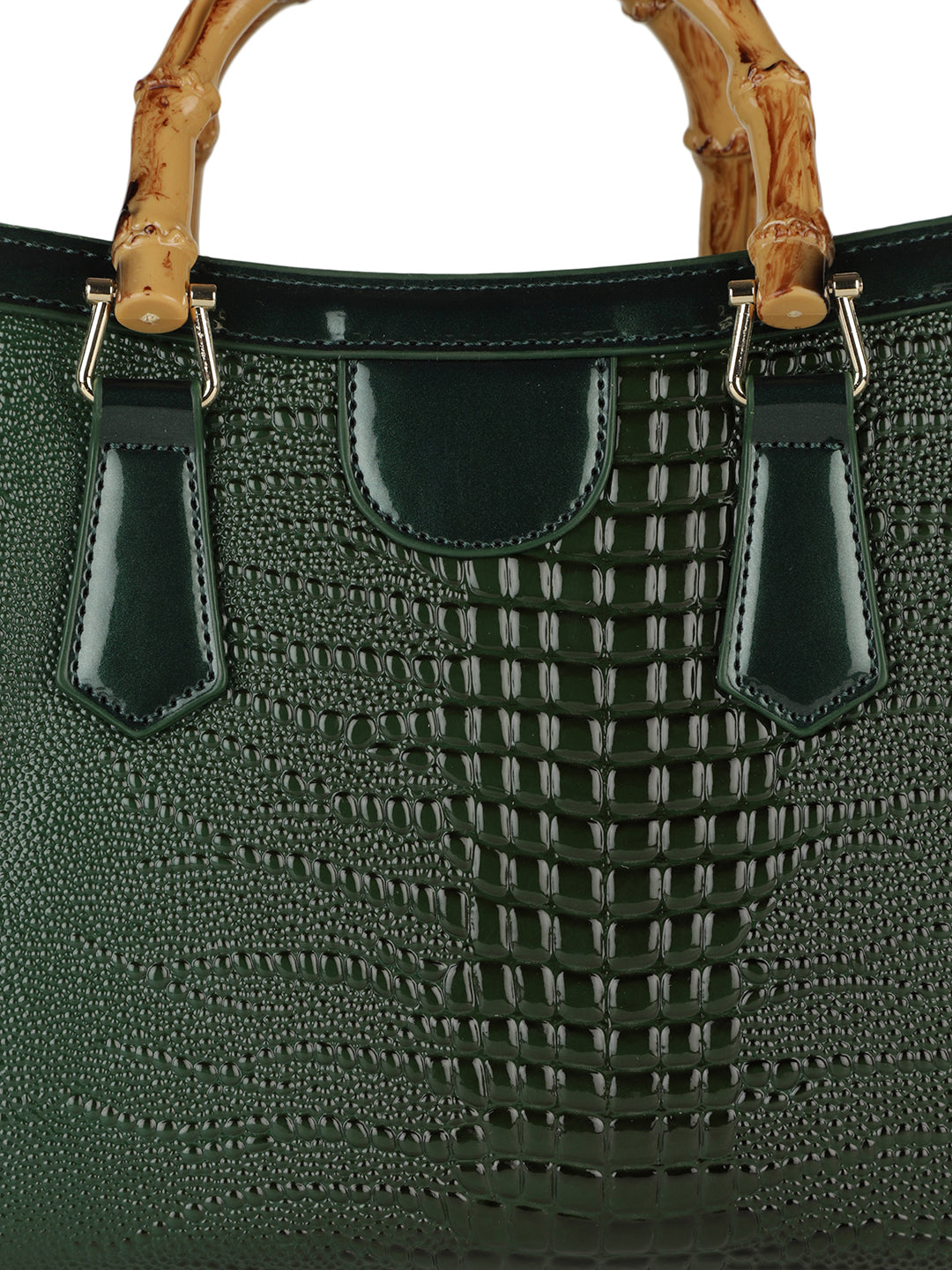 Women's Green Handheld Bag