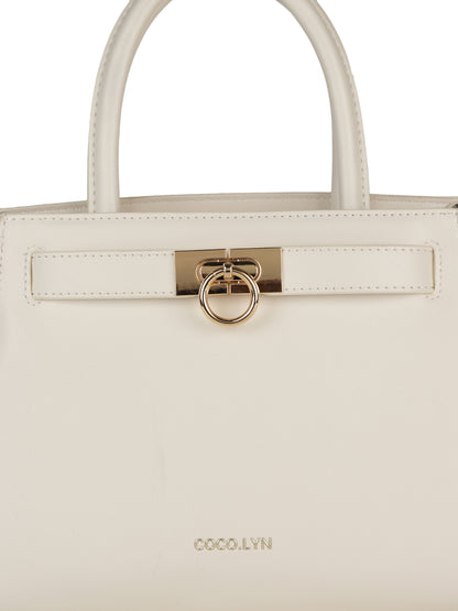 MINI WESST Women's White Handheld Bag(MWHB113WT)