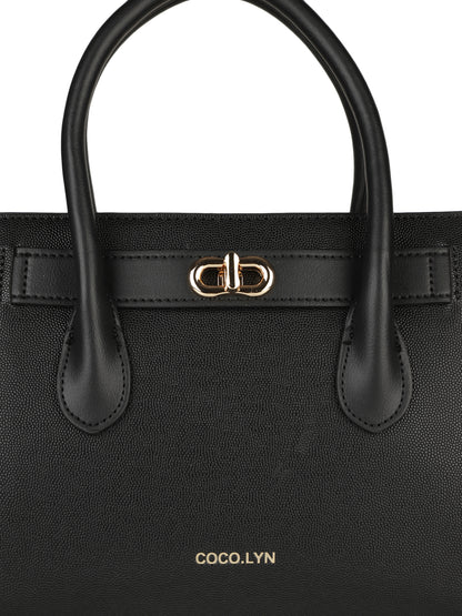 MINI WESST Women's Black Handheld Bag(MWHB106BL)