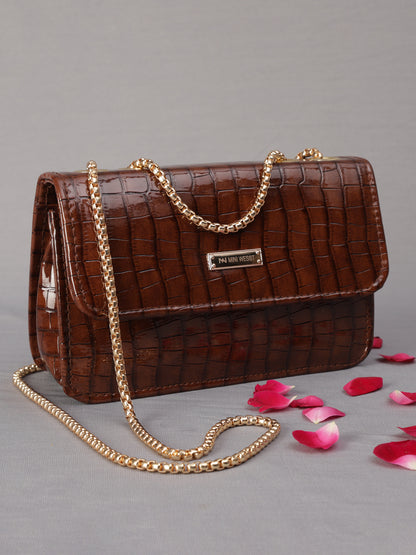 MINI WESST Women's Brown Handbags(MWHB013BR)