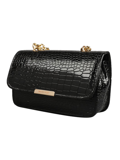 MINI WESST Women's Black Handbags(MWHB017BK)