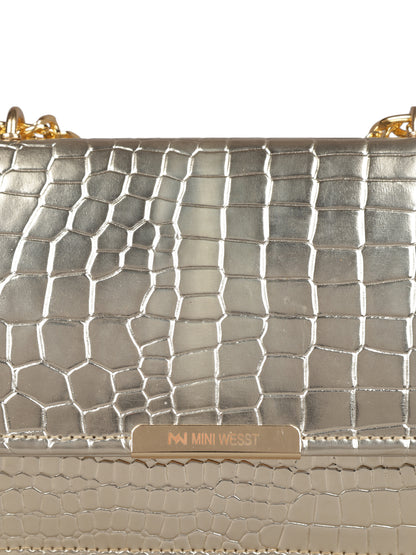 MINI WESST Women's Rose Gold Handbags(MWHB020RG)