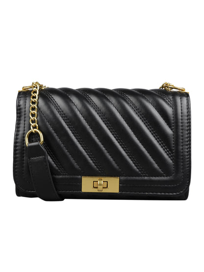 MINI WESST Women's Black Handbags(MWHB021BL)