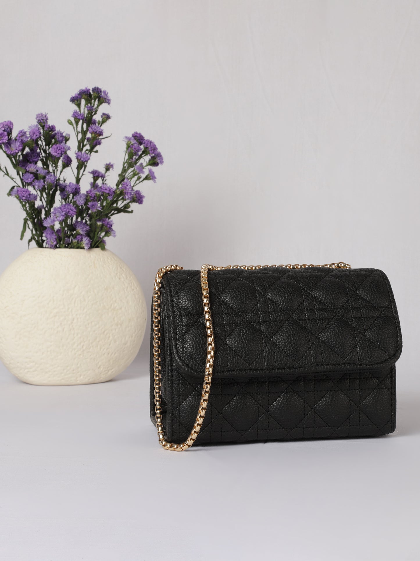 MINI WESST Women's Black Handbags(MWHB033BL)