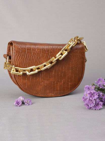 MINI WESST Women's Brown Handbags(MWHB040BR)