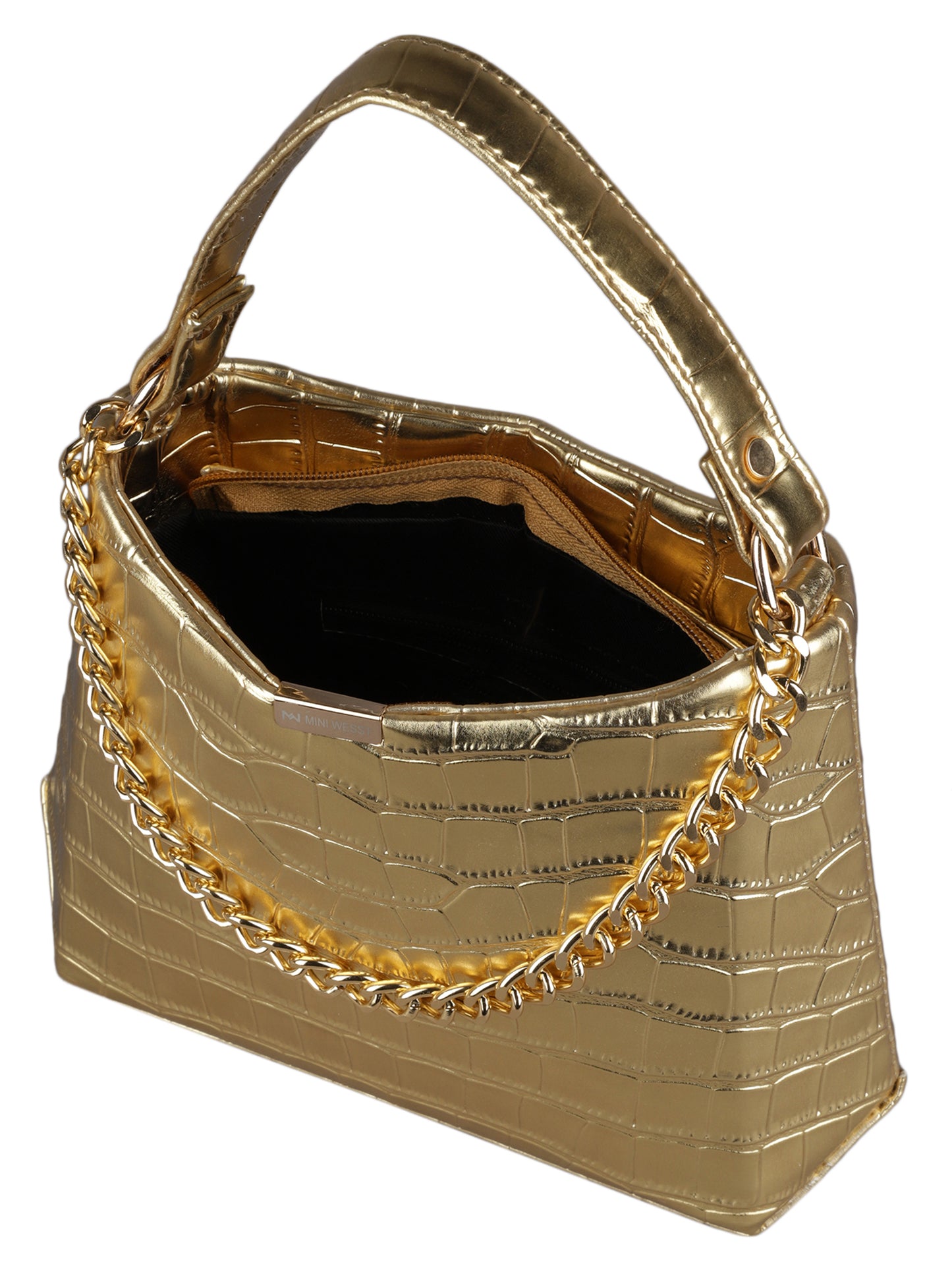 MINI WESST Women's Gold Handbags(MWHB049GD)
