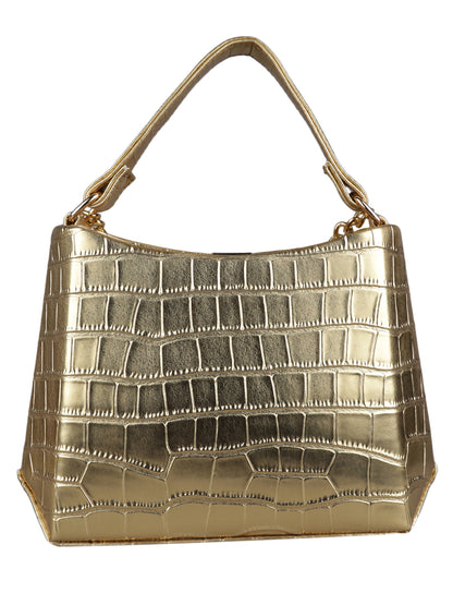 MINI WESST Women's Gold Handbags(MWHB049GD)
