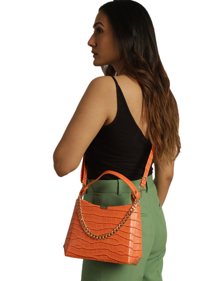 MINI WESST Women's Orange Handbags(MWHB051OR)