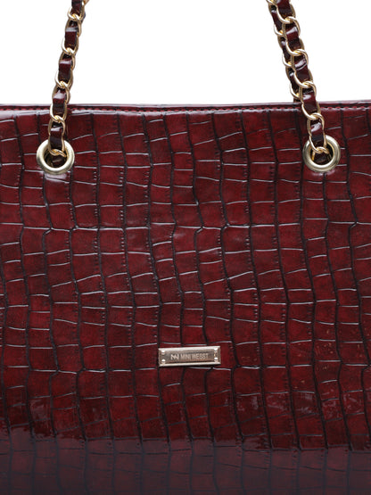 MINI WESST Women's Maroon Handbags(MWHB055MR)