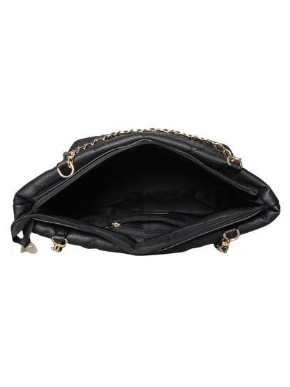 MINI WESST Women's Black Handbags(MWHB058BL)