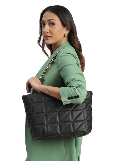 MINI WESST Women's Black Handbags(MWHB058BL)