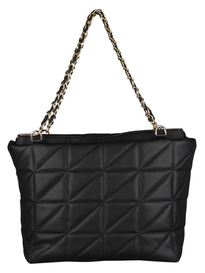 MINI WESST Women's Black Handbags(MWHB058BL)
