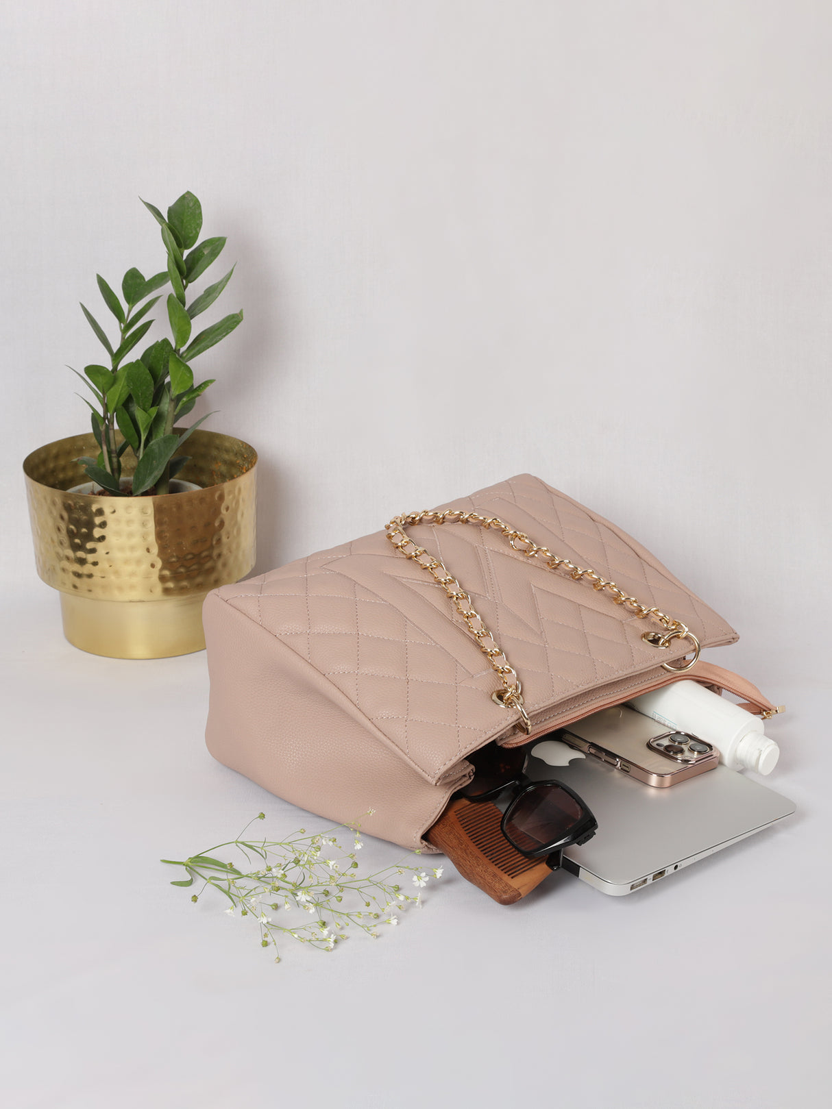 Women's Beige Handbags