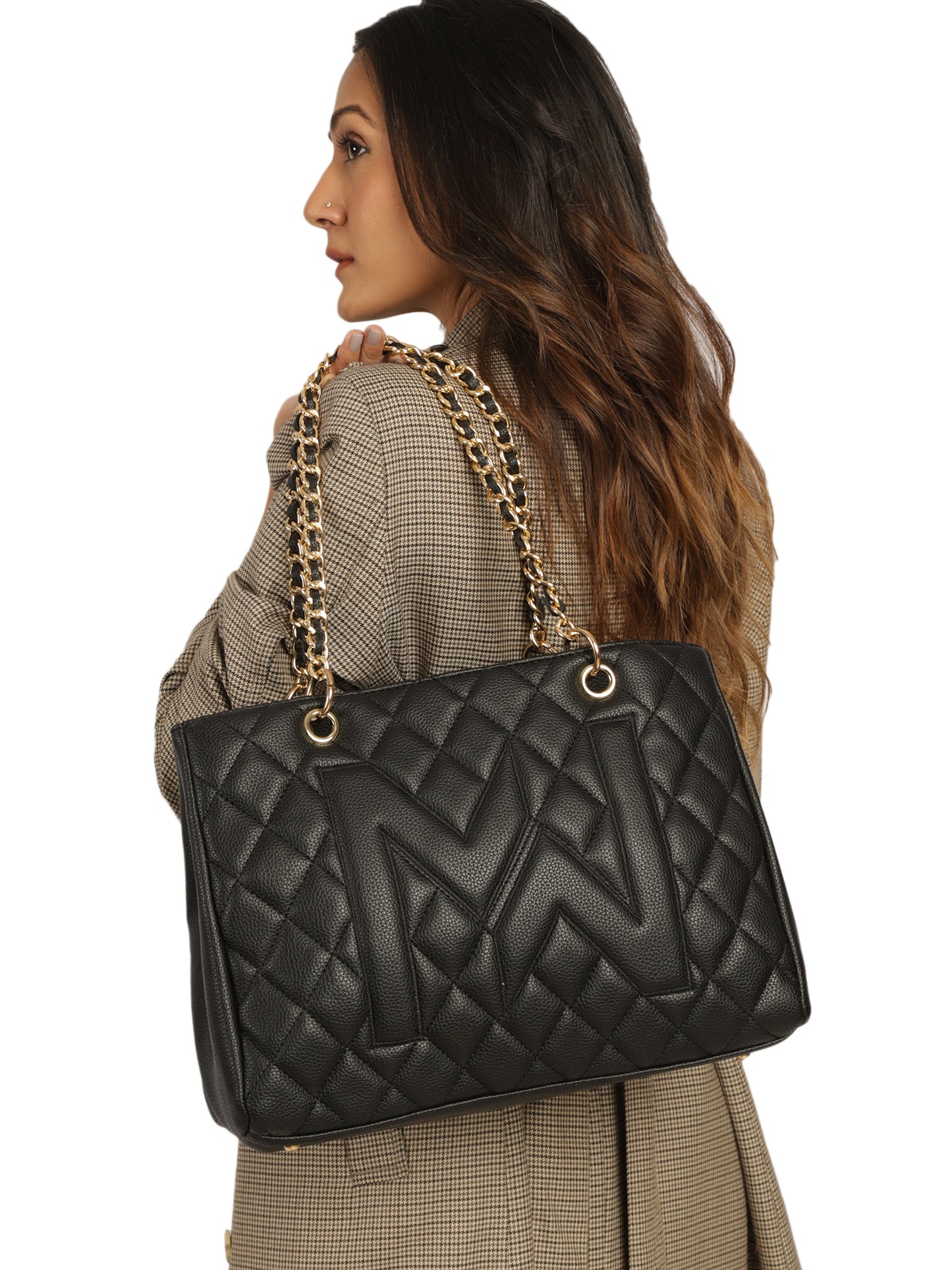 MINI WESST Women's Black Handbags(MWHB062BL)