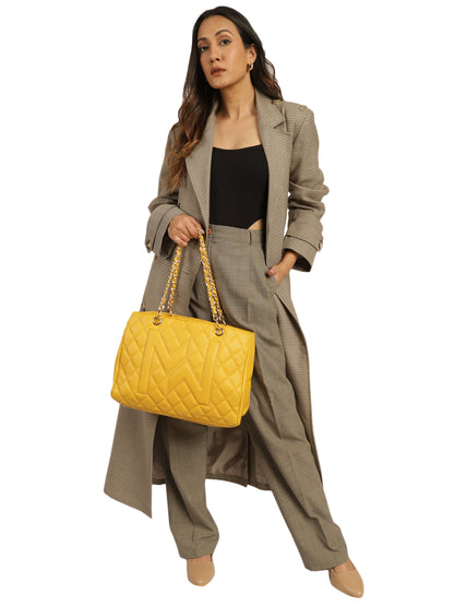 MINI WESST Women's Yellow Handbags(MWHB064YL)