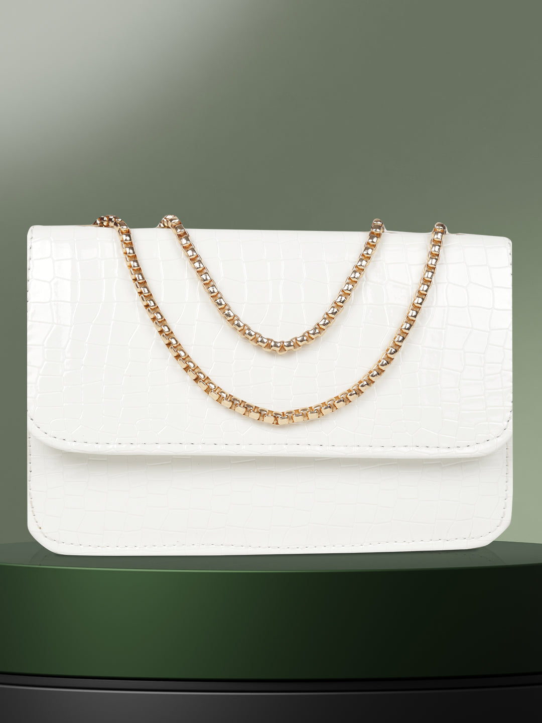 Women's White Sling And Cross Bags