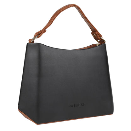 MINI WESST Women's Black Handbags(MWHB085BL)